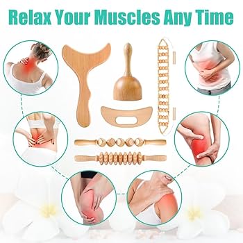 Amazon.com: 10-in-1 Wood Therapy Massage Tools Set - Wooden